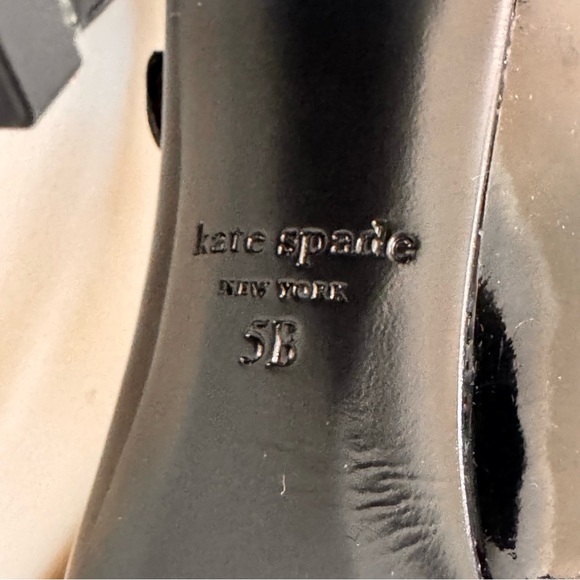 ♠️ Kate Spade New Maren Pearl Mary Jane Pumps Women's 5 Black In Box - Picture 9 of 14